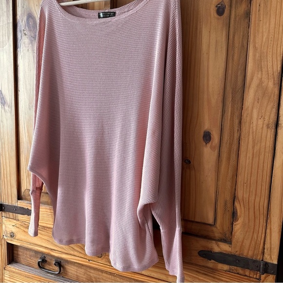 Streetwear Society Dolman Sleeves Long Sleeve Top Peach Pink Knit - Large - Picture 5 of 17